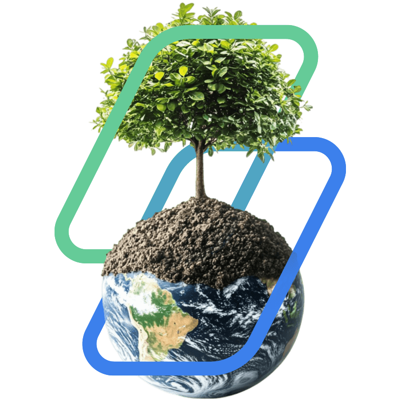Icono de sostenibilidad para tarjetas de visita digitales ecológicas